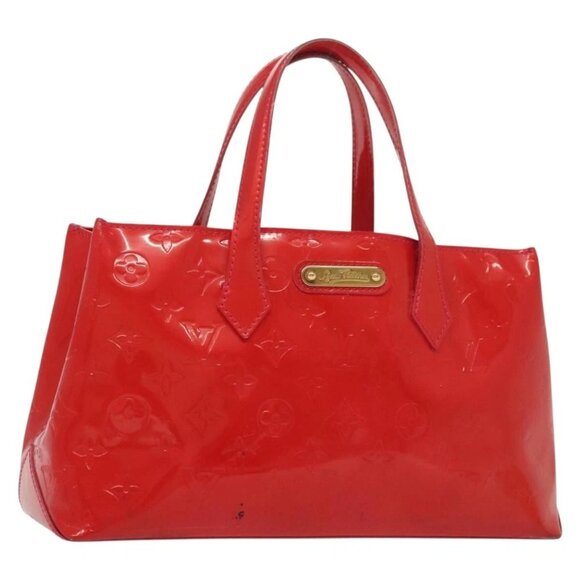 LOUIS VUITTON Vernis Wilshire Boulevard Hand Bag Rose Pop M93643 LV Auth 137373 - Picture 1 of 16